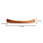 K034M Wooden Canoe With Ribs Curved Bow Matte Finish 10 ft 